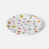Kleurrijke & Levendige Wildbloemspapier Borden Papieren Bordje (Gekanteld)