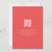Kleurrijke Levendige Wildflower QR Code Wedding Kaart (Achterkant)