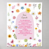 Kleurrijke & Levendige Wildflower Time Capsule Pos Poster (Voorkant)