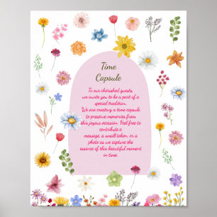 Kleurrijke & Levendige Wildflower Time Capsule Pos Poster