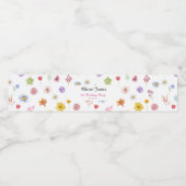 Kleurrijke & Levendige Wildflower Waterfles Label Etiket (Enkel label)