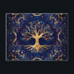 Kleurrijke levensboom - Yggdrasil Briefkaart<br><div class="desc">Kleurrijke levensboom - Yggdrasil</div>