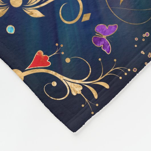 Kleurrijke levensboom - Yggdrasil Fleece Deken (Hoek)