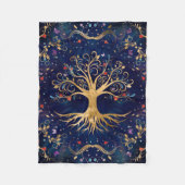 Kleurrijke levensboom - Yggdrasil Fleece Deken (Voorkant)