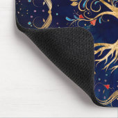 Kleurrijke levensboom - Yggdrasil Muismat (Hoek)