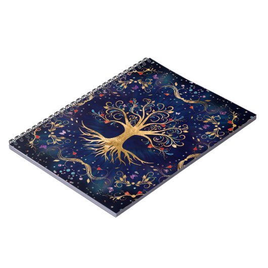 Kleurrijke levensboom - Yggdrasil Notitieboek (Linkerzijde)