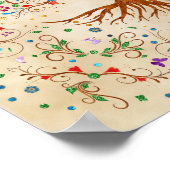 Kleurrijke levensboom - Yggdrasil Poster (Hoek)