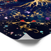 Kleurrijke levensboom - Yggdrasil Poster (Hoek)