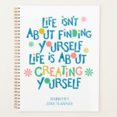 Kleurrijke levenscitaat jaarlijks planner (Voorkant)