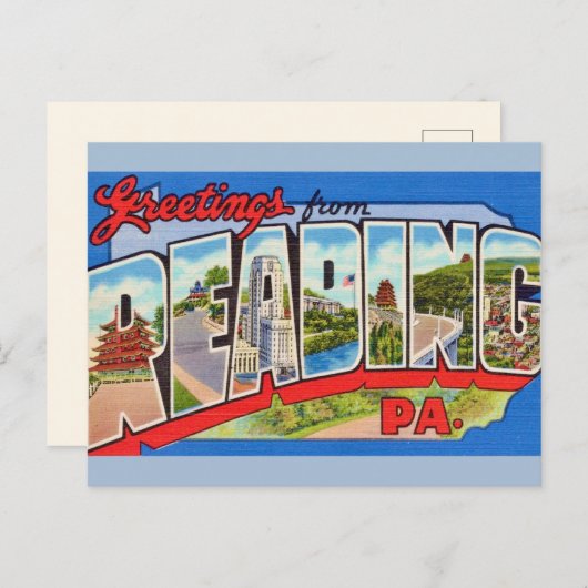 Kleurrijke Lezing PA Briefkaart (Voorkant / Achterkant)