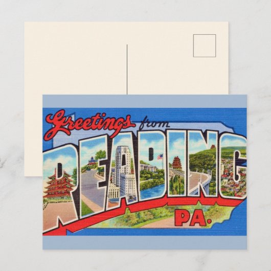 Kleurrijke Lezing PA Briefkaart (Voorkant / Achterkant)