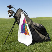 Kleurrijke LGBT Pride Duitse Herder Hondenstapel Golfhanddoek (Groen)