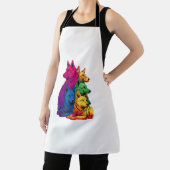 Kleurrijke LGBT Pride Duitse Herder Hondenstapel Schort (Insitu)
