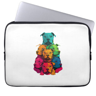 Kleurrijke LGBT Pride Staffordshire Bull Terrier H Laptop Sleeve
