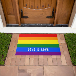 Kleurrijke LGBT Rainbow Gay Pride Flag Aangepaste Deurmat