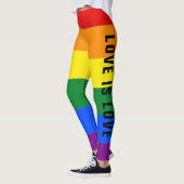 Kleurrijke LGBT Rainbow Gay Pride Flag Aangepaste  Leggings (Links)