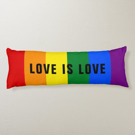 Kleurrijke LGBT Rainbow Gay Pride Flag Aangepaste  Lichaamskussen (Achterkant)