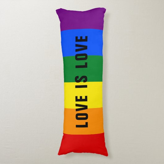 Kleurrijke LGBT Rainbow Gay Pride Flag Aangepaste  Lichaamskussen (Voorkant Verticaal)