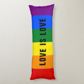 Kleurrijke LGBT Rainbow Gay Pride Flag Aangepaste  Lichaamskussen (Achterkant (Verticaal))
