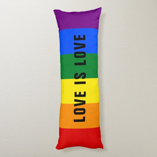 Kleurrijke LGBT Rainbow Gay Pride Flag Aangepaste  Lichaamskussen (Achterkant (Verticaal))