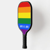 Kleurrijke LGBT Rainbow Gay Pride Flag Aangepaste  Pickleball Paddle (Links)