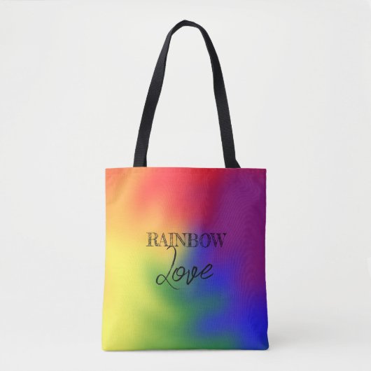 Kleurrijke LGBT-regenboogkleuren Abstracte Art Pri Tote Bag (Voorkant)
