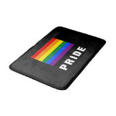 Kleurrijke LGBTQ Rainbow Gay Pride Flag Aangepaste Badmat (Gekanteld)