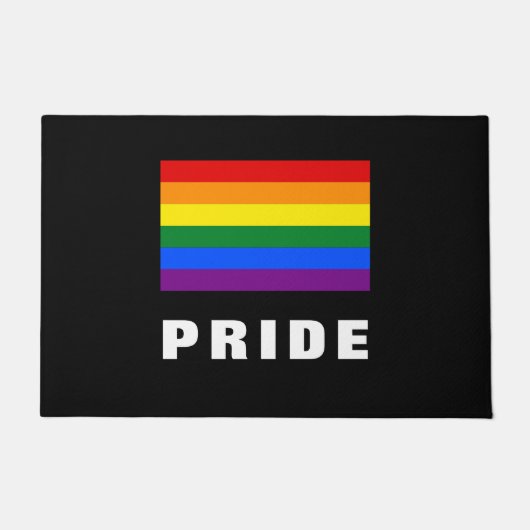 Kleurrijke LGBTQ Rainbow Gay Pride Flag Aangepaste Deurmat (Voorkant)