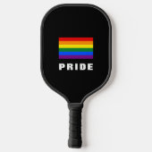 Kleurrijke LGBTQ Rainbow Gay Pride Flag Aangepaste Pickleball Paddle (Achterkant)