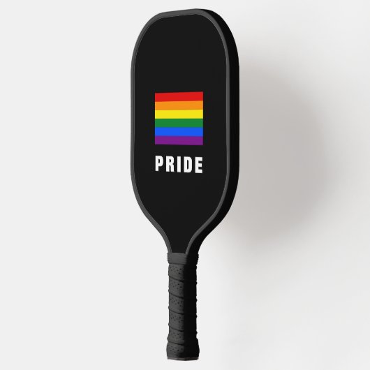 Kleurrijke LGBTQ Rainbow Gay Pride Flag Aangepaste Pickleball Paddle (Links)