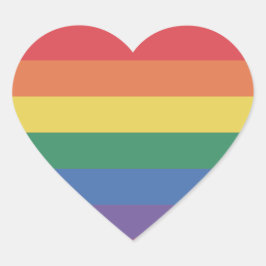 Kleurrijke LGBTQ + Rainbow HEART Pride Hart Sticker