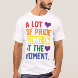 Kleurrijke LGBTQ + Rainbow Pride aangepaste tekst T-shirt