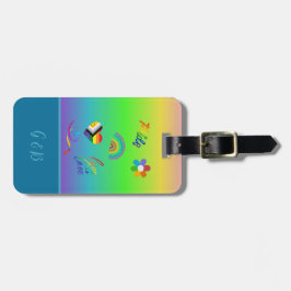 Kleurrijke LHBTQ Gay Pride maand Bagagelabel