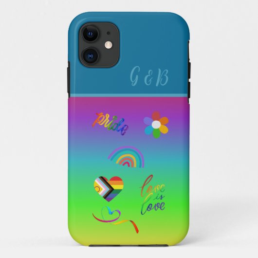Kleurrijke LHBTQ Gay Pride maand Case-Mate iPhone Case (Achterkant)