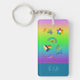 Kleurrijke LHBTQ Gay Pride maand Sleutelhanger