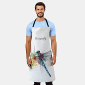 Kleurrijke libel aanpasbaar schort (Gedragen)