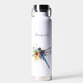 Kleurrijke libel aanpasbaar waterfles