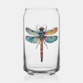 Kleurrijke Libel Blikvorm Glas (Achterkant)