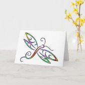 Kleurrijke libel kaart (Gele Bloem)