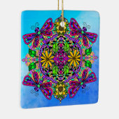  kleurrijke libel Mystical Mandala Ceram Keramisch Ornament (Rechts)