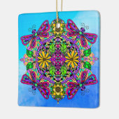  kleurrijke libel Mystical Mandala Ceram Keramisch Ornament (Links)