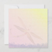 Kleurrijke libel paar lente bruiloft kaart (Achterkant)