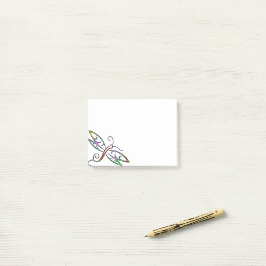 kleurrijke libel post-it® notes (Op bureau)