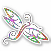 Kleurrijke libel sticker (Voorkant)