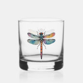 Kleurrijke Libel Whisky Glas (Achterkant)