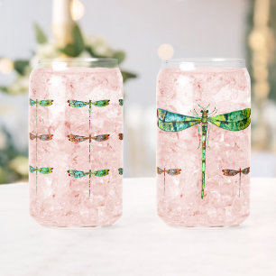 Kleurrijke Libelle Drinkglazen Tumbler Blikvorm Glas