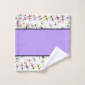 kleurrijke libellen bad handdoek (Wasdoekje)