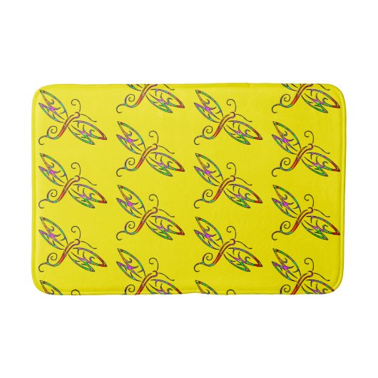 Kleurrijke libellen badmat (Voorkant)