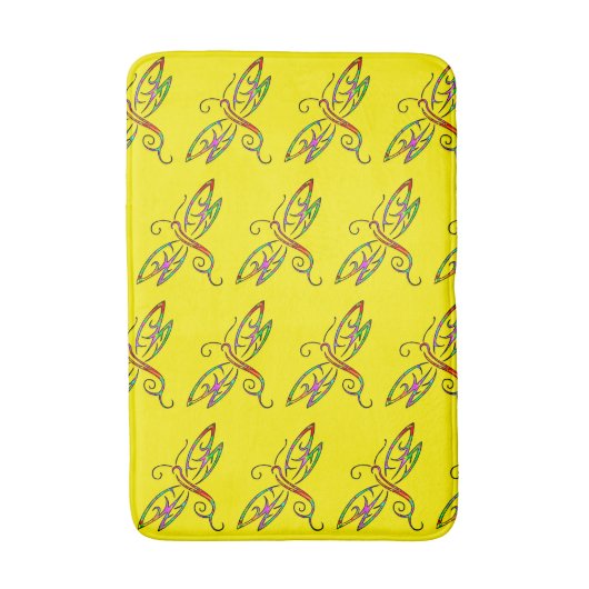 Kleurrijke libellen badmat (Voorkant Verticaal)