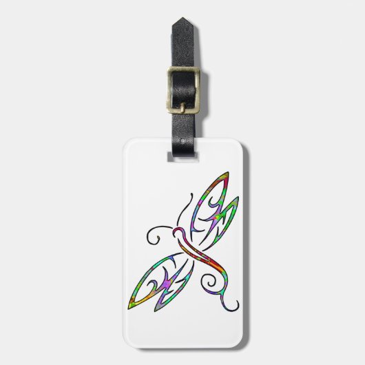 Kleurrijke libellen bagagelabel (Voorkant verticaal)